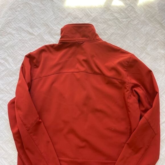 Eddie Bauer Windbreaker Jacket Coat Dark Orange many Pockets size L - Picture 4 of 13